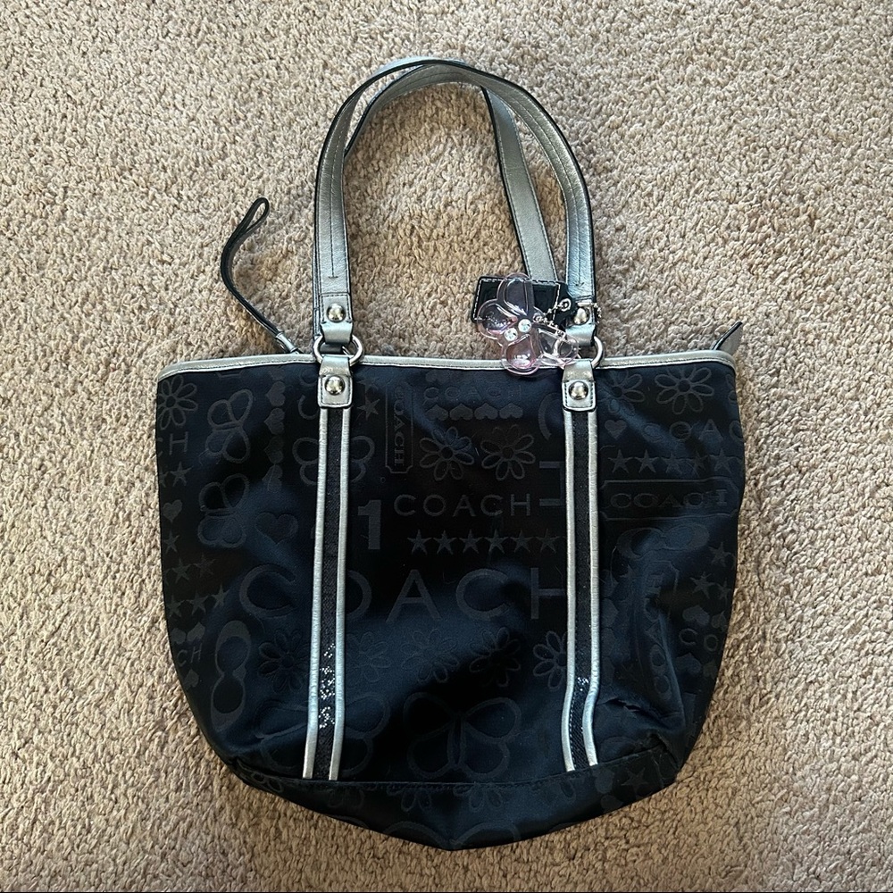 COACH poppy collection purse with charms